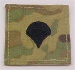 MultiCam RANK Insignia VELCRO (R) or HOOK Fastener E-4 SPC Black