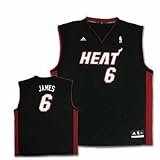 Miami Heat Lebron James Men's Black NBA Revolution 30 Replica Jersey, Large