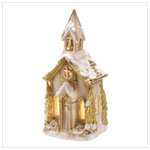 Shimmering Village Church Lamp Christmas Holiday Decor