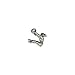 .925 Sterling Silver Female Gymnast using Rings Charm