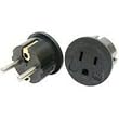 VCT VP 11B - Grounded Europe Adapter - USA to Europe Heavy Duty Adaptor Plug German Schuko