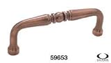 Antique Copper 3 C.C. Colonial Drawer Pull Lot of 10