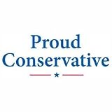 Proud Conservative T-shirt, Political T-shirts, Large, White