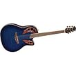 Ovation CC44 Celebrity Deluxe Mid-Depth C/A Acoustic-Electric Guitar -Trans Blue