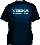 Vodka Connecting People Fun T-Shirt, Nokia Kult, marineblau, M