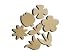 SET OF 7 WOODEN FLOWER & LEAVES TEMPLATES APPROX SIZE 705CM P26