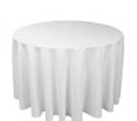 96 inch Round White Tablecloth (Polyester)