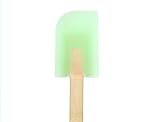 SiliconeZone Medium Bamboo Spatula, Green Apple Ice