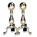 Uniflame A-9122 SOLID BRASS MEDIUM BALL ANDIRON