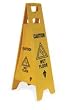 Tough Guy 2LEA7 Floor Sign, Yellow, 37 In