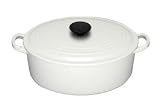 Le Creuset Casserole, Oval, White, 25 cm