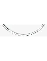 5mm White Gold Omega Necklace 20"