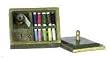 Dollhouse Miniature Filled Sewing Box with Lid