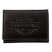 Harley Davidson Men's Bar & Shield Tri-Fold Short Wallet.