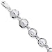 Sterling Silver Baseballs Bracelet - 7 inch