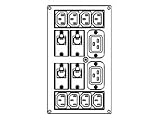 APC Symmetra RM 220-240V Backplate Kit w/(8) IEC320 C13 (2) IEC320 C19