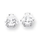 14k Cubic Zirconia Diamond trillion stud earring XE95WCZ