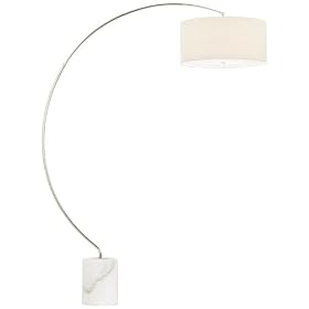 Bridget Town Satin Nickel Arc Floor Lamp