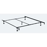 Atlas Lock Keyhole Twin to Queen Adjustable Bed Frame with 5 Legs and 2 Wide Rollers By Hollywood Bed Frame