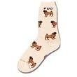 For Bare Feet Pug Socks Tan Ladies Socks Size 9-11