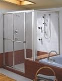 Kohler Focal Custom Bypass Framed Shower Doors w/Crystal Clear Glass K-711100-L-SH