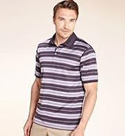 Blue Harbour Pure Cotton Varied Striped Polo Shirt