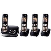 Panasonic KX TG6524EB - Cordless phone w/ call waiting caller ID and answering system - DECT\GAP + 3 additional handset(s)