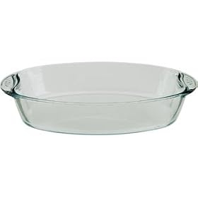 Pyrex Toughened Glassware Oval Roaster Roasting Dish - 35x24cm - High quality glass cookware that is oven, microwave and dishwasher safe.