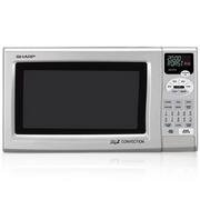 SHARP : R-820JS 0.9 Cu. Ft. Countertop Microwave Oven - Silver Convection/Grill - Stainless Steel