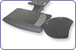 Hafele Keyboard arm-Bravo combo pack set w/ keyboard & mouse tray, steel, black