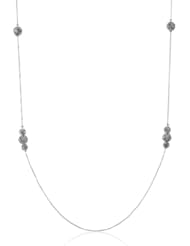 Anne Klein "All that Glitters" Silver-Tone and Crystal Fireball Strand Necklace, 42"