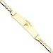 14K Atlanta Falcons Large Polished Id Figaro Bracelet