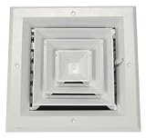 Industrial Grade 4MJJ6 Diffuser, 4-Way, Duct Size 8 In. x 8 In.