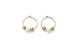 14kt gold 12mm hoop earring cultured pearl beads