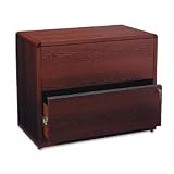 10600 Series Single Pedestal Desk, Full-Height Right Pedestal, Medium Oak