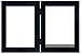 Our new aluminum series in black - hinged