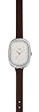 Opex - X3411LA2 - Montre Femme - Landscape - Quartz Analogique - Cadran Acier - Fond Blanc - Bracelet Cuir Marron