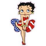 Betty Boop Stars Stripes Dress Decal