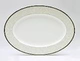 Noritake 4812412 Renaissance - Satin Lace Small Oval Platter 12-in.