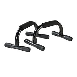 Pull Up Bar - Pro Line Black Metal Padded Push Up Bar Set Black