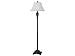 Kenroy Home Gallagher 63 Inch Floor Lamp In Dark Rattan Finish With off White Cut Corner Square Shad