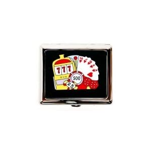 Outer Rebel Fashion Flasks and Smoking Accessories- Casino Stainless Steel Cigarette ID Case 100's...