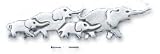 Sterling Silver Herd Of Walking Elephants Pin