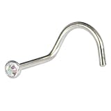 Swarovski CRYSTAL AURORA Screw Nose Ring