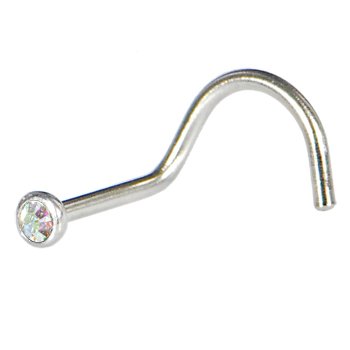 Swarovski CRYSTAL AURORA Screw Nose Ring