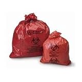 Medical Action Red Infectious Waste Bags, 7-10 Gallon, 1.5mil, Flat Pack, 100/bx