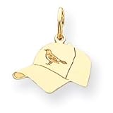 14K Baltimore Orioles Sm Baseball Cap Charm