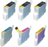Take4Less 6-pack (3B,1C,1M,1Y) T032120 T042220 T042320 T042420 Compatible Ink Cartridges for Epson Stylus Color CX5200 CX5400 C82