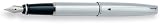 Aurora Style Chrome Barrel & Chrome Cap Fine Point Fountain Pen - AU-E11C-F