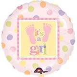 It s a girl Helium Balloon (pink feet)